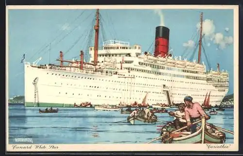 Künstler-AK Passagierschiff Carinthia, Cunard White Star