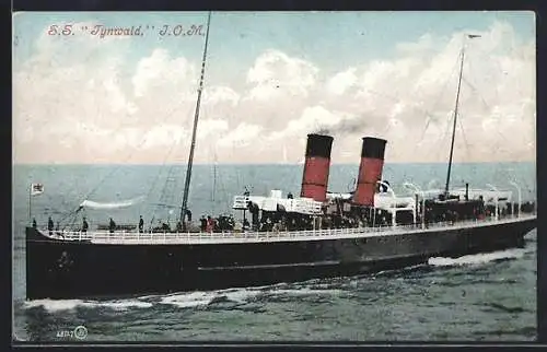 AK I.O.M. Passagierschiff S.S. Tynwald auf dem Meer