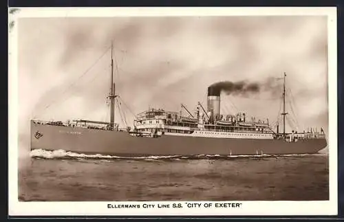 AK Passagierschiff SS City of Exeter, Ellerman City Line