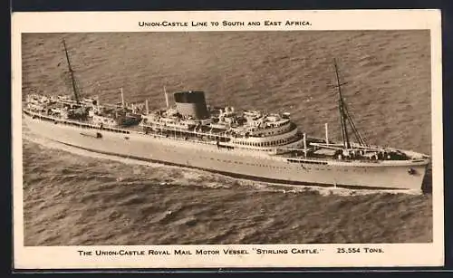 AK Passagierschiff RMMV Stirling Castle, Union-Castle Line