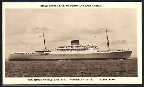 AK Passagierschiff SS Rhodesia Castle, Union-Castle Line