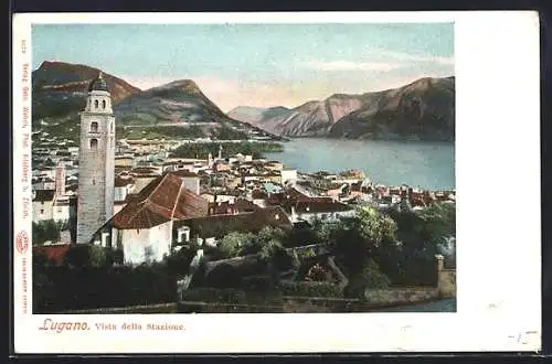 AK Lugano, Vista della Stazione