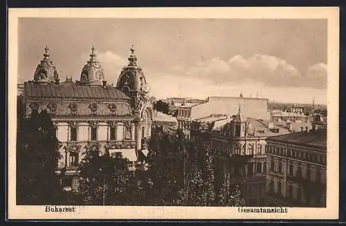 AK Bukarest, Kaiser-Palast, Fürstenhof-Café, Kaiser-Hotel