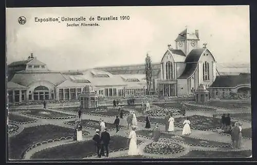 AK Bruxelles, Exposition Universelle 1910, Section Allemande, Ausstellung