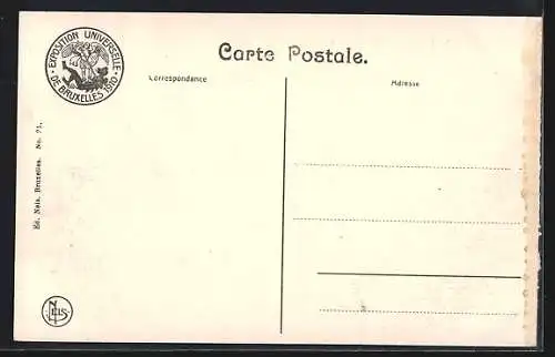 AK Bruxelles, Exposition Universelle 1910, Section Allemande, Ausstellung