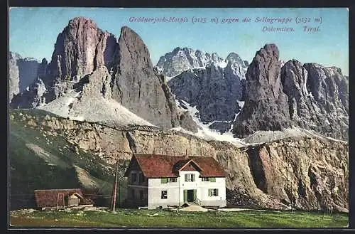 AK Grödnerjoch, Hospiz gegen die Sellagruppe