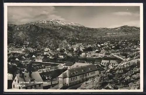 AK Cetinje / Cettigne, Ortsansicht mit Bergen