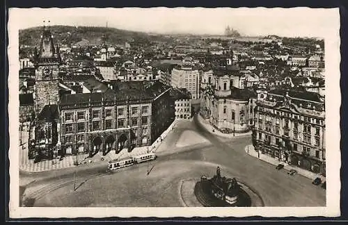 AK Prag, Altstädter Ring mit Strassenbahn