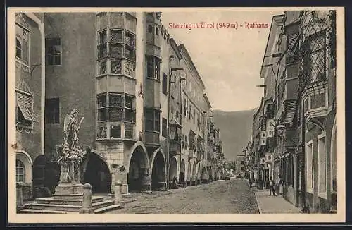AK Sterzing, Strassenpartie am Rathaus