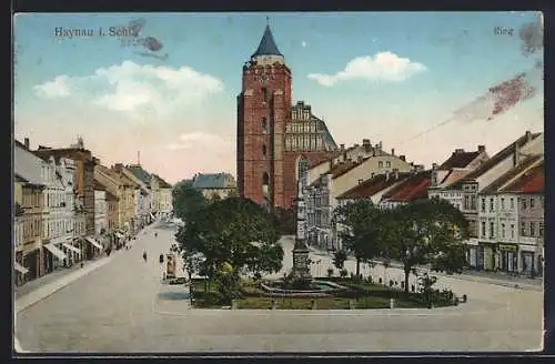 AK Haynau, Ring mit Brunnen