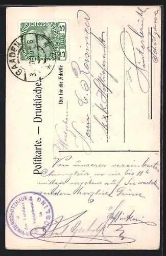 AK Anningerhaus, Partie beim S, Wilhelms-Warte, Kaiser-Jubiläums-Warte