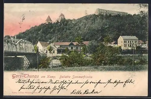 AK Gars-Thunau am Kamp, Ortsansicht mit der Ruine