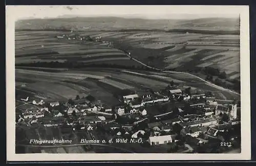 AK Blumau a. d. Wild, Totalansicht vom Flugzeug aus