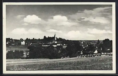 AK Heiligenkreuz /Steiermark, Ortsansicht vom Feld aus