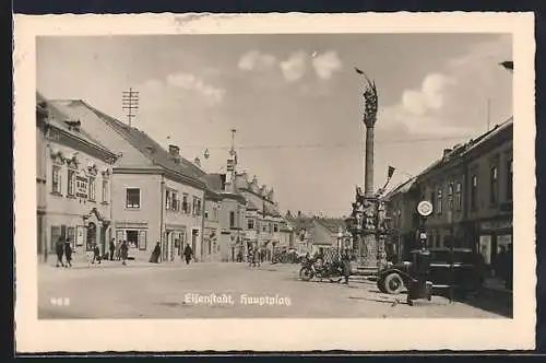 AK Eisenstadt, Hauptplatz mit Gemischtwaren Josef Zechmeister