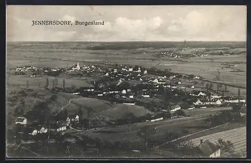 AK Jennersdorf /Burgenland, Totalansicht aus der Vogelschau