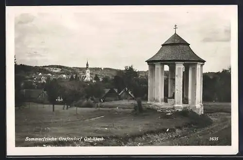 AK Grafendorf /Ost-Stmk., Ortsansicht vom Pavillon aus