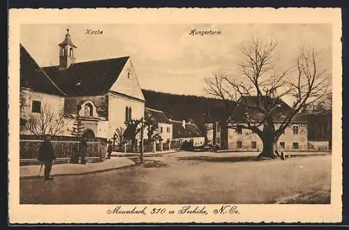 AK Mauerbach /N.-Oe., Kirche und Hungerturm