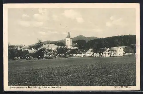 AK Nöchling, Blick zur Kirche im Ort