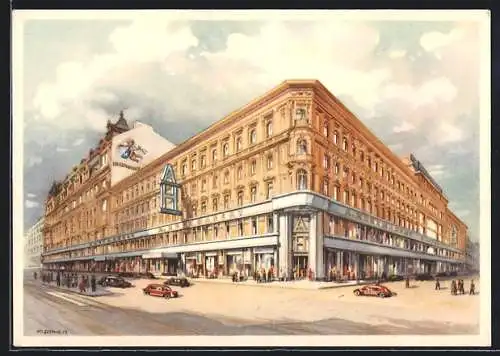 AK Wien, Modekaufhaus A. Herzmansky, Mariahilferstrasse 26-30