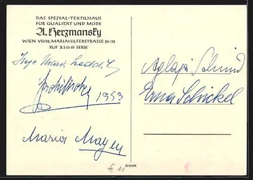 AK Wien, Modekaufhaus A. Herzmansky, Mariahilferstrasse 26-30