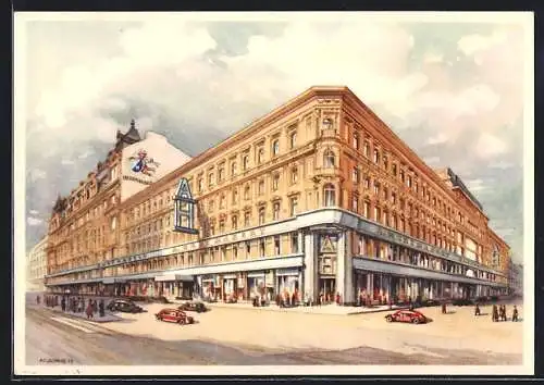 AK Wien, Modekaufhaus A. Herzmansky, Mariahilferstrasse 26-30