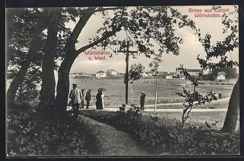 AK Wörishofen, Ortsansicht von Westen