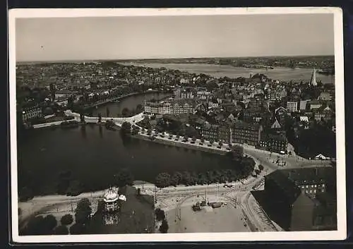 AK Kiel, Hafenblick und Stadtpanorama vom Rathausturm aus