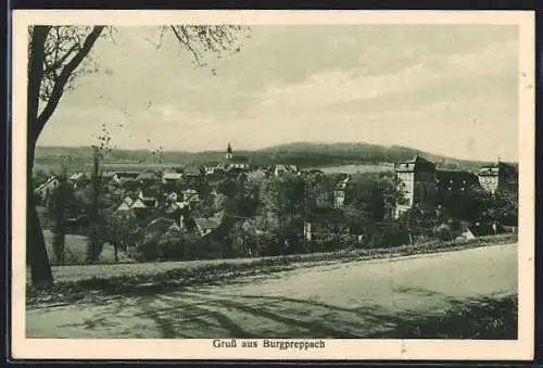 AK Burgpreppach, Totalansicht vom Ort