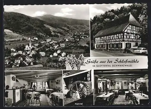 AK Glottertal, Gasthaus zur Schlossmühle K. Mack, Gesamtansicht