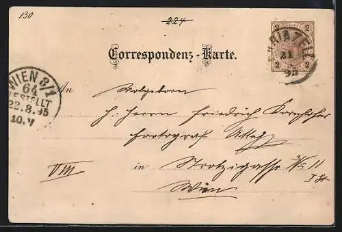 Vorläufer-Lithographie Mariazell, 1895, Wallfahrtskirche, Bürger-Alpl, Erlaf-See