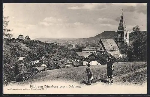 AK Salzburg, Blick vom Dürrnberg