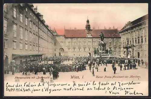 AK Wien, Hofburg, Kaiser Franz-Monument von Marchesi