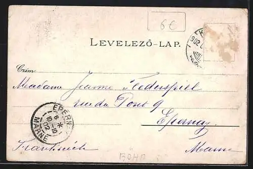 AK Eisenstadt, Partie vor der Residenz des Fürsten Esterházy