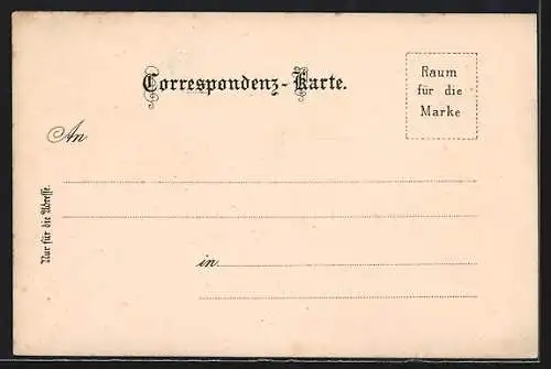 Lithographie Wien, Schutzhaus am Hermanskogel, Habsburgwarte