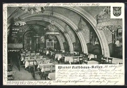 AK Wien, Wiener Rathhaus-Keller, Innenansicht