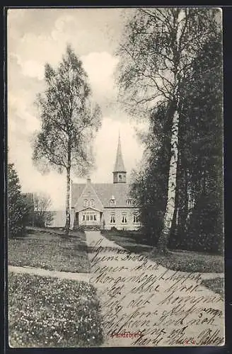 AK Pandebjerg, Parkanlagen mit Blick zur Kirche