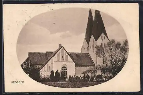AK Broager, Kirche mit Friedhof