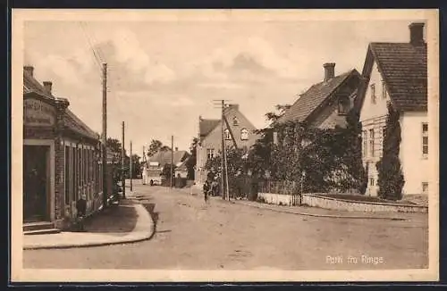 AK Ringe, Strassenpartie am Geschäftshaus Jörgensen