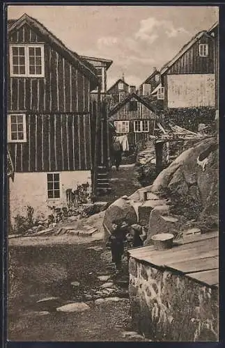 AK Thorshavn /Färöer, Partie am Ortseingang