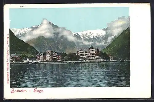 AK Balholm i. Sogn, Ortsansicht mit Wasserpartie
