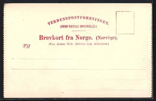 AK Digermulen, Ortsansicht mit Berglandschaft