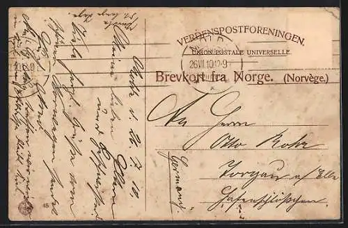 AK Balholmen /Sogn, Ortsansicht mit Anleger