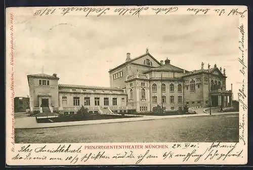 AK München, Prinzregententheater mit Vorplatz