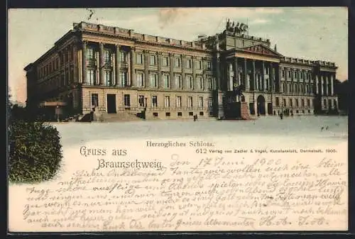 AK Braunschweig, Blick auf das Herzogliche Schloss