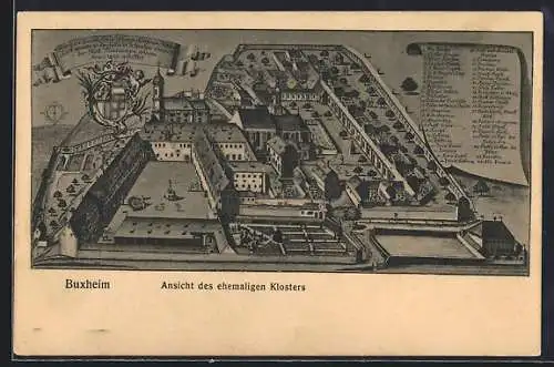 Künstler-AK Buxheim / Memmingen, Ansicht des ehemaligen Klosters