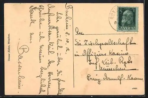 Künstler-AK Buxheim / Memmingen, Ansicht des ehemaligen Klosters