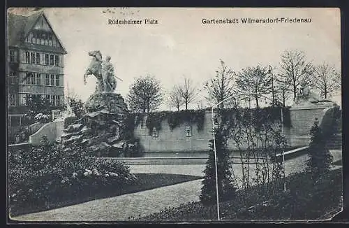 AK Berlin-Wilmersdorf-Friedenau, Blick auf den Rüdesheimer Platz