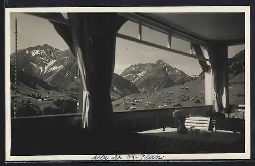 AK Hirschegg, Waldemar-Petersen-Haus, Blick vom Balkon