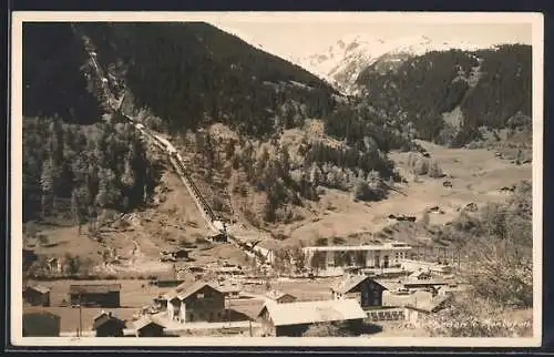AK Parthenen i. Montafon, Ortsansicht mit Teilen des Illwerkes